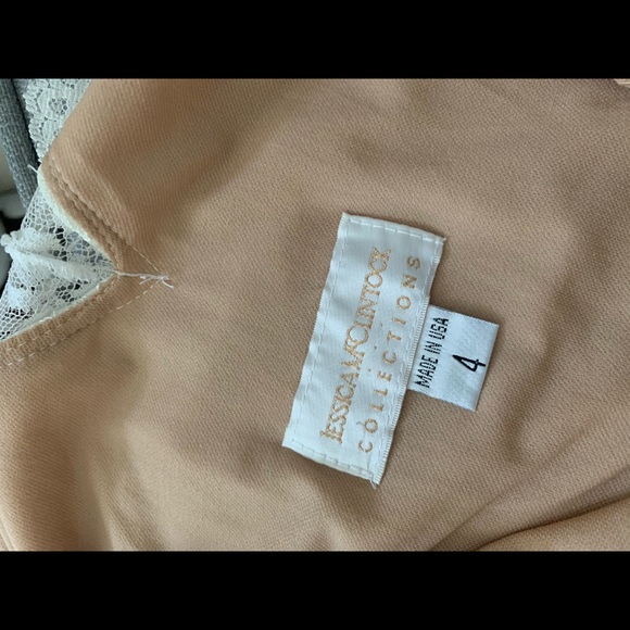 Jessica McClintock collection lace ivory dress sz4 - Picture 7 of 8